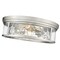 Z-Lite Clarion 4 Light Flush Mount, Brushed Nickel & Inner Clear Water & Outer Clear 493F4-BN - alternate 2